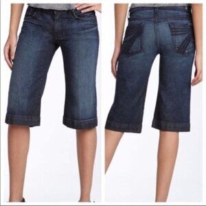 7 For All Mankind Dojo Bermuda Jean Shorts Size 25